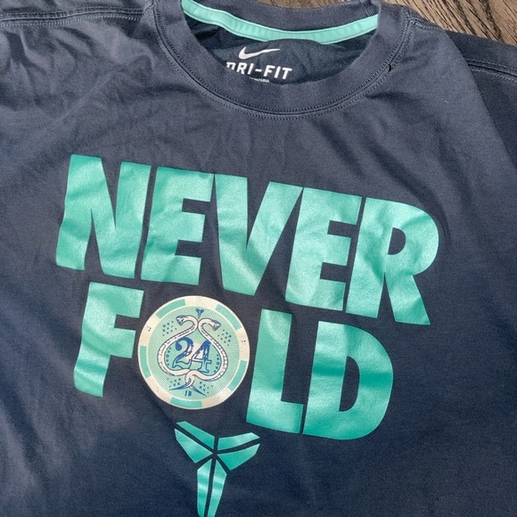 Kobe Bryant Nike Dri-FIT Black T-Shirt with Teal Graphic - Picture 2 of 3